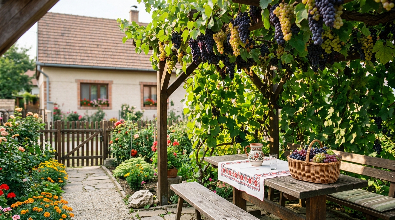 vinic pergola zahrada